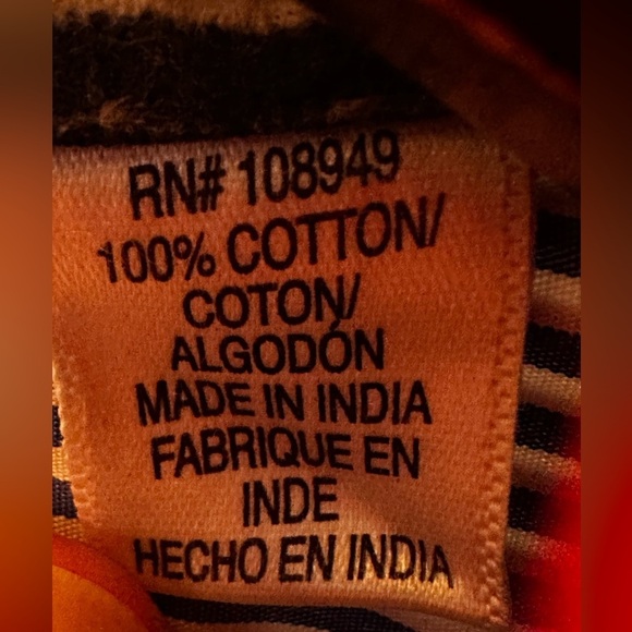 ALEX CANNON Blue White Stripe LG Button Down Contrast Cuffs Elbow Patches Cotton - Picture 11 of 16